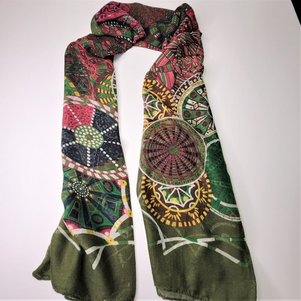 VISCOSE Multicolor Rectangular Scarf - Picture 3 of 9